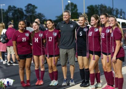 Five SE Girls Soccer players presented with multiple academic scholarships and awards